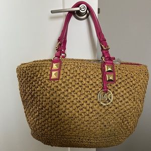 Michael Kors Straw Tote Bag